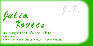 julia kovecs business card